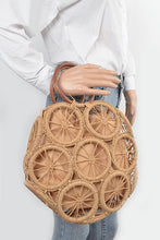 Load image into Gallery viewer, Bamboo Teal Weaved Cording Summer Clutch Handbag