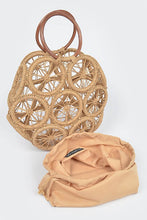 Load image into Gallery viewer, Bamboo Green Weaved Cording Summer Clutch Handbag