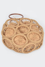 Load image into Gallery viewer, Bamboo Green Weaved Cording Summer Clutch Handbag