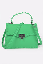 Load image into Gallery viewer, Pink Matte Finish Studded Convertible Jelly Bag