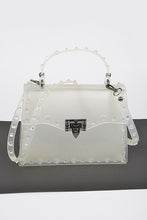 Load image into Gallery viewer, Pink Matte Finish Studded Convertible Jelly Bag