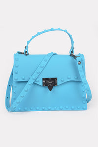 Lavender Matte Finish Studded Convertible Jelly Bag