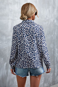 Women's Ivory Printed Long Sleeve Blouse