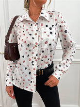 Load image into Gallery viewer, Women&#39;s Ivory Printed Long Sleeve Blouse