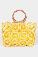 Load image into Gallery viewer, O Ring Handle Weaved Straw Green Summer Bag