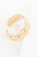 Load image into Gallery viewer, Feather Adjustable Ring