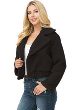 Load image into Gallery viewer, Women&#39;s Faux Fur Cropped Mauve Teddy Jacket