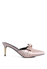 Load image into Gallery viewer, Queenie Satin Stiletto Mule Sandals