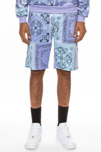 Load image into Gallery viewer, Men&#39;s Red Paisley Bandana Print Shorts