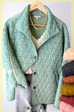 Load image into Gallery viewer, Cozy Winter Textured Sage Green Rosie Jacket