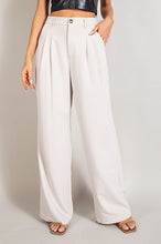 Load image into Gallery viewer, Flowy and Relaxed Off White Straight Leg Pants