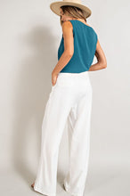 Load image into Gallery viewer, Flowy and Relaxed Off White Straight Leg Pants