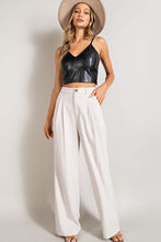 Load image into Gallery viewer, Flowy and Relaxed Off White Straight Leg Pants