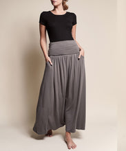 Load image into Gallery viewer, Soft Organic Taupe Bamboo Maxi Skirt w/Pockets