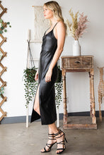 Load image into Gallery viewer, Butter Soft Black Vegan Leather Sleeveless Midi Dress