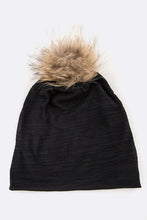 Load image into Gallery viewer, Faux Fur Cotton Slouchy Beanie