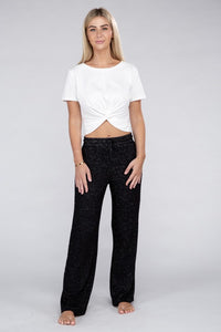 Casual Heather Gray Cozy Terry Lounge Pants