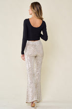 Load image into Gallery viewer, Sparkling Champagne Gold Sequin High Waist Pants