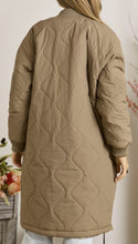 Load image into Gallery viewer, Olive Quilted Zip Up Long Sleeve Utility Jacket