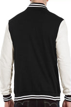 Load image into Gallery viewer, Men&#39;s Black &amp; White Long Sleeve Letterman Varsity Jacket