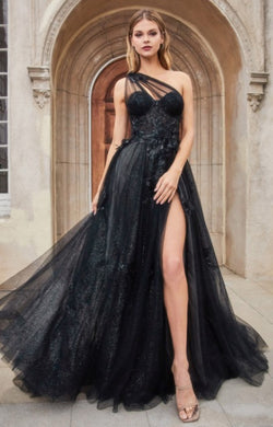 Stunning Layered Tulle Floral Corset Black Designer Style Gown