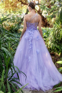 Stunning Layered Tulle Floral Corset Blue Designer Style Gown