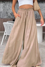 Load image into Gallery viewer, Blush Pink Ruffled High Waist Wide Leg Pants