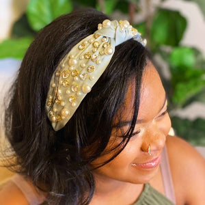 My Winslet Jeweled Satin Headband