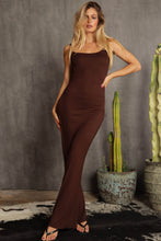 Load image into Gallery viewer, Melrose Ave Espresso Brown Fitted Knit Sleeveless Maxi Dress