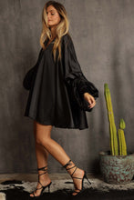 Load image into Gallery viewer, High Fashion Pink Long Sleeve Oversized Satin Dress