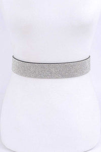 Plus Size Rhinestone Snap Fashion Belt