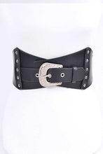 Load image into Gallery viewer, Iconic Black/Gold Buckle Corset Belt