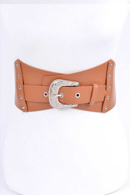 Iconic Camel Buckle Corset Belt