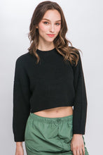 Load image into Gallery viewer, Wool Grey Blend Cropped Sweater Top