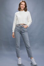 Load image into Gallery viewer, Wool Grey Blend Cropped Sweater Top