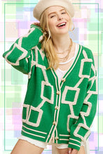 Load image into Gallery viewer, English Style Oversized Long Sleeve Cardigan