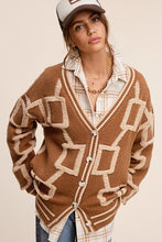 Load image into Gallery viewer, English Style Oversized Long Sleeve Cardigan