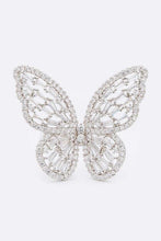 Load image into Gallery viewer, CZ Butterfly Adjustable Fashion Ring