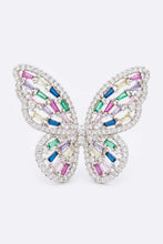 Load image into Gallery viewer, CZ Butterfly Adjustable Fashion Ring