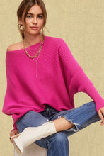 Load image into Gallery viewer, Chic Pink Dolman Sleeve Off Shoulder Mae Sweater