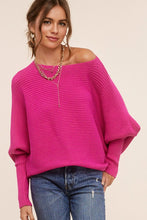 Load image into Gallery viewer, Chic Pink Dolman Sleeve Off Shoulder Mae Sweater