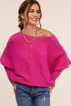 Load image into Gallery viewer, Chic Pink Dolman Sleeve Off Shoulder Mae Sweater