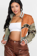 Load image into Gallery viewer, Sporty Color Block Brown/Green Jacket