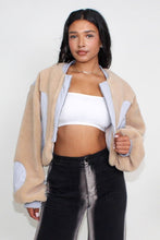 Load image into Gallery viewer, Cherish Charm Sherpa Multi-Colored Cropped Jacket