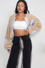 Load image into Gallery viewer, Cherish Charm Sherpa Multi-Colored Cropped Jacket