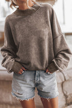 Load image into Gallery viewer, Mineral Washed Olive Green Acid Dye Sweatshirt Pullover Sweater