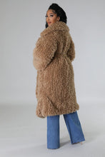 Load image into Gallery viewer, Athina Brown Fuzzy Fur Winter Heavy Jacket