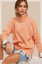 Load image into Gallery viewer, Ella Knit Cozy Warm Pumpkin Mock Style Long Sleeve Sweater