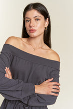 Load image into Gallery viewer, Plus Size Grey One Shoulder Terry Knit Jumpsuit