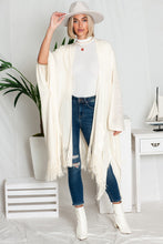 Load image into Gallery viewer, Harlow Knit Fuschia Pink Braided Fringe Winter Cardigan w/Pockets